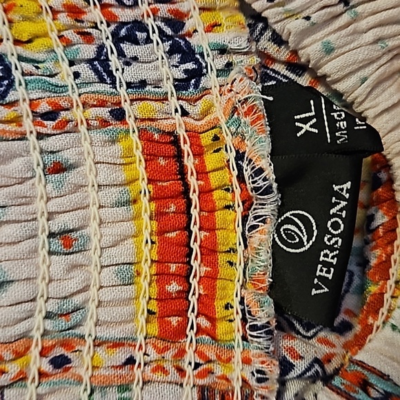 High Low Skirt Boho Mixed Prints Size XL - Picture 2 of 6